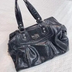 美品　COACH ハンドバック ブラック　黒　革 バックのサムネイル