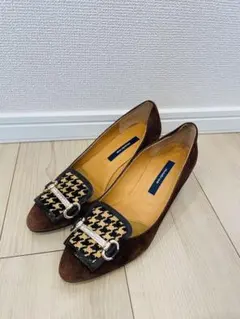 【madras】千鳥柄 パンプス 22cm〜22.5cm スエード