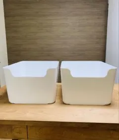 IKEA PLUGGIS 収納ケース　収納ボックス　2個セット 廃盤品