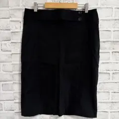 【ZARA BASIC】タイトスカート 黒 ストレッチ スリット L相当