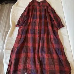 SM2 サマンサモスモス　リネン混　シャツワンピース　羽織り