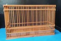 Y【中古品】昭和レトロ鳥かご （メジロ籠・小鳥用ゲージ）アンティーク　38cm級のサムネイル