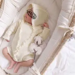 限定値下げ！新品 66cm フード付きロンパース2点セットセレモニードレス 新品