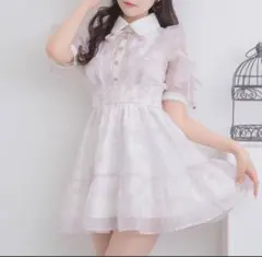 ROJITA 花柄半袖ミニワンピ