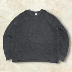 J*i様 10s GAP クルーネックコットンニット USメンズ 肉厚ダークグレ