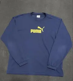 プーマ　PUMA 長袖　スポーツウェア　Lサイズ ネイビー　速乾性のサムネイル