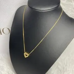 クリスチャンディオール ネックレス ハートロゴ ゴールド ヴィンテージ