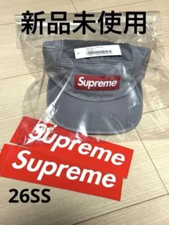 【新品】Supreme Camp Cap グレーキャップ26SS シュプリーム
