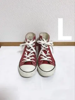 L☆大人気☆レッド キャンバス ハイカット スニーカー