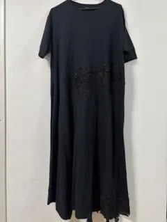 ◆オズモーシス◆osmosis◆ブラックレース半袖ワンピース◆新品未使用のサムネイル