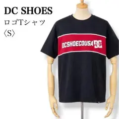DC SHOES Tシャツ ロゴ切替 S スケーター ブラック レッド メンズ