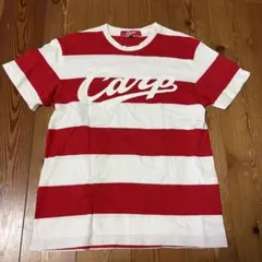 【断捨離中】 広島東洋カープ ボーダーTシャツ レッド ホワイト Mのサムネイル