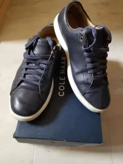 COLE HAAN ネイビー レザー スニーカー
