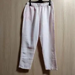 ★サービス価格★インド民族衣装 クルタ用パンツ ホワイト×ピンク【5P-197】