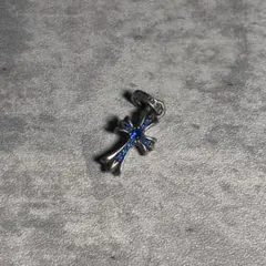 クロムハーツ22kベビーファットクロスパヴェルビー ブルーサファイア