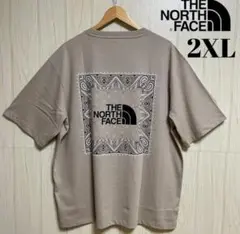 【完売品】【希少】ノースフェイス バンダナ スクエアロゴ ロゴ ティー　2XL