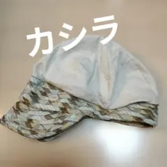 チェック柄 キャスケット 帽子 ベージュ系　カシラのサムネイル