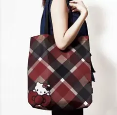 ハローキティ チェック柄 トートバッグ