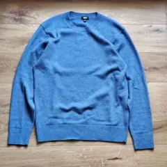 【UNIQLO】カシミヤクルーネックセーター ニット ブルー M