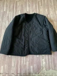 リバーシブル ボアキルトジャケット　黒 キッズ　130㎝