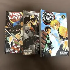 DEMON SLAYER 英語版 1-3巻セット 洋書 鬼滅の刃 特装版シール