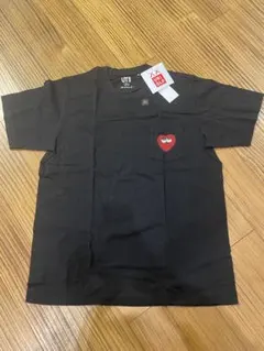 新品ユニクロカウズハートポケット Tシャツ 黒XL