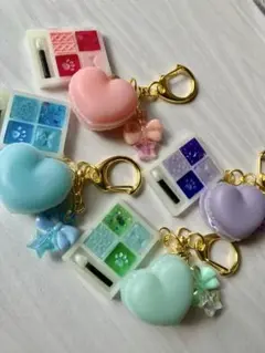 ハートのマカロンキーホルダー