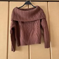 alicia PAGEBOY ブラウン オフショルダー ニット