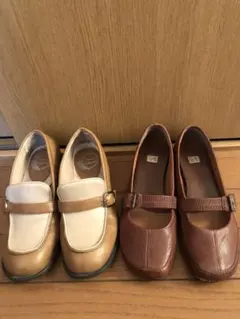 ❣️2足セット売り❣️23.0~23.5あしながおじさんとingの靴ベージュと茶色
