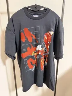 AKIRA Tシャツ XL 金田 バイク ヴィンテージ風 フェード ブラック