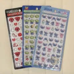 お*ぎ様 ベイマックス　エイリアン　スティッチボンボンドロップ シール 3枚　デ