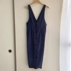 GRL グレイル ワンピース ロングワンピース ノースリーブ ネイビー S