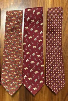 バーガンディ色 ネクタイ 4本セット