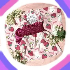 ✨新品✨ミッフィー女の子セパレート2way浴衣90㎝ リボン帯付　ピンク苺可愛い