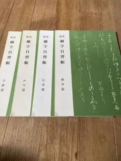 最新 細字自習帳 (楷書、行書篇、かな編、手紙編）4冊　著者　小山天舟