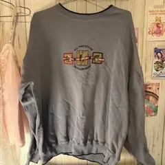 古着　スウェット　ブルー　アメカジ