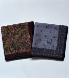 ≪未使用品≫ダンヒル　メンズハンカチ 2枚セット