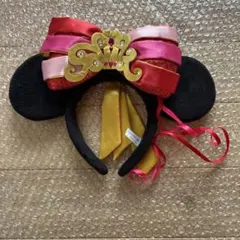 ディズニー　カチューシャ　ミニー　リボン　35周年