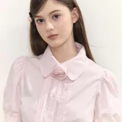 Rose accent shirt blouse(Rose Pink)のサムネイル