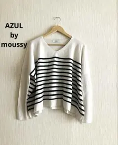 AZUL by moussy ボーダーニット　M