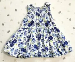 petit main 花柄ワンピース 90