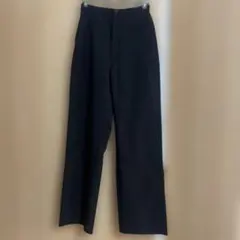 UNIQLO U S黒 ワイドレッグ スラックス ハイウエスト