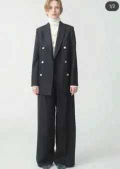 エブール ebure カシミアリバー メタル釦ジャケット コート エブール ebure カシミアリバー メタル釦ジャケット コート - メルカリ