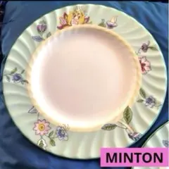 ミントン　廃盤　プレート皿　1枚　ハドングローブ　グリーン　食器　花柄