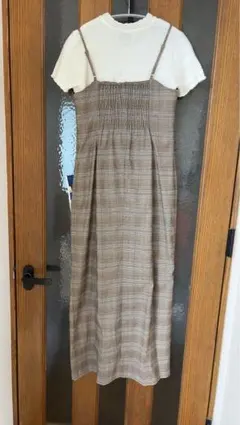 LILLIAN CARAT★ グレンチェック柄 キャミワンピース