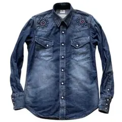 Wrangler ラングラー　ナノユニバース別注スタッズデニムウエスタンシャツS