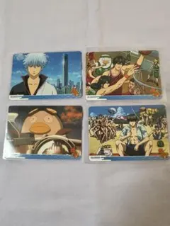 銀魂 アニメカード カードダス　４枚　坂田銀時 土方十四郎　海水浴　バスケ