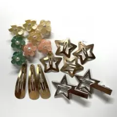 星型ヘアピン・花型ヘアクリップセット