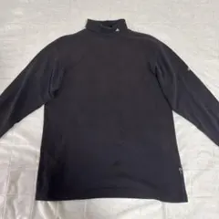 adidas ブラック タートルネック 長袖シャツ