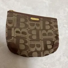 BURBERRYSバーバリー Bロゴ キャンパス　レザー クラッチバッグ G金具のサムネイル